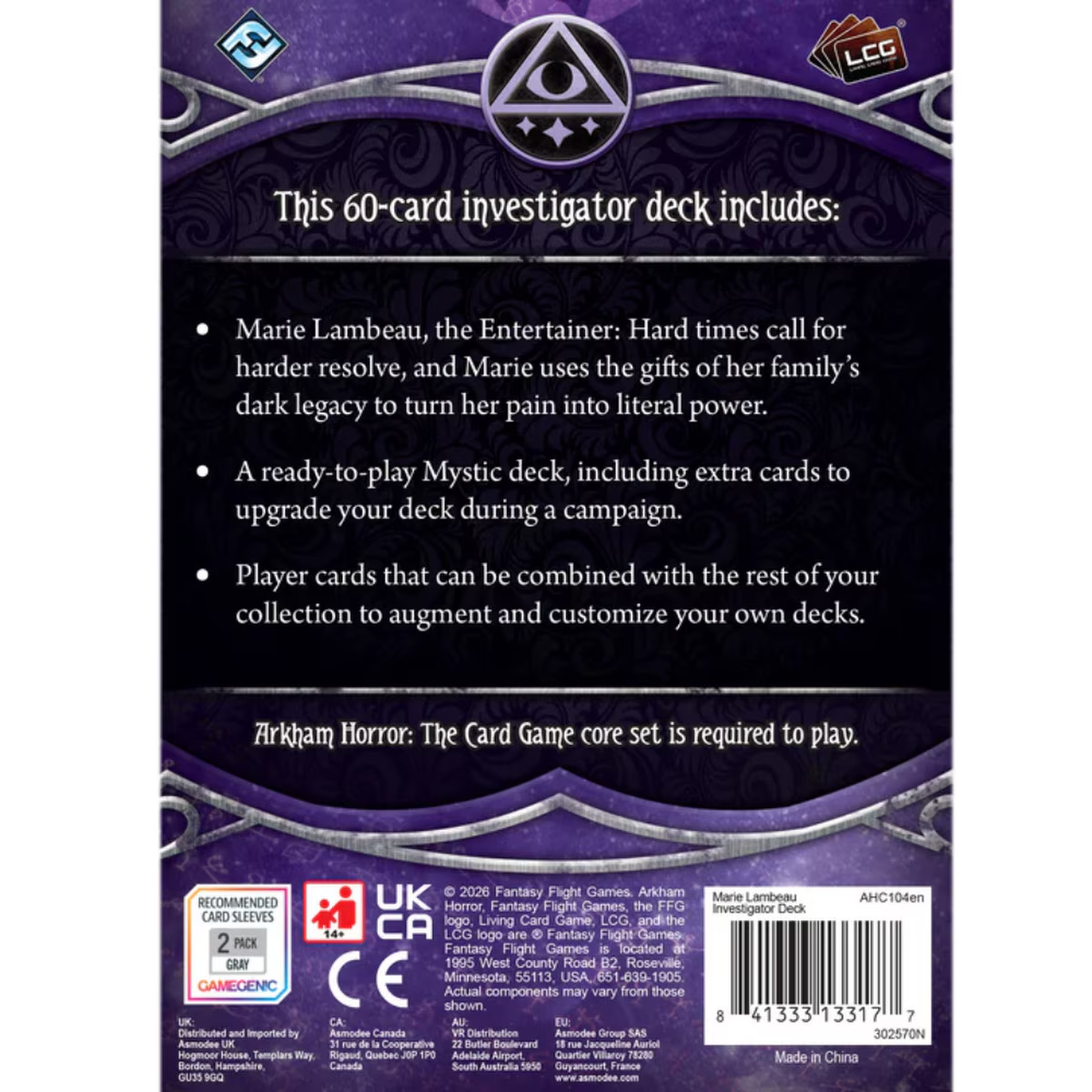 Arkham Horror LCG - Marie Lambeau Investigator Deck