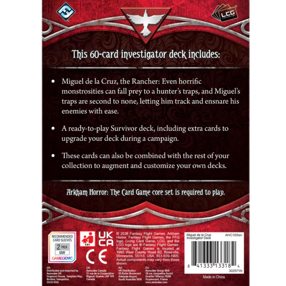 Arkham Horror LCG - Miguel de la Cruz Investigator Deck