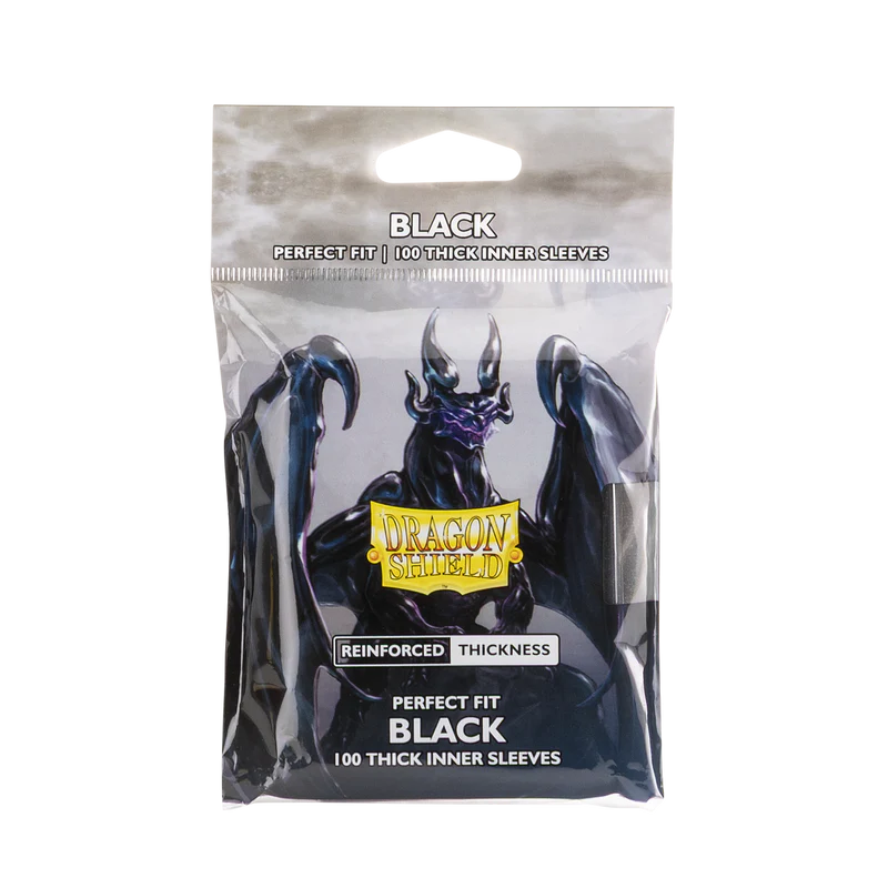 Dragon Shield Standard Inner Sleeves: Perfect Fit | Reinforced Thickness Black (100)