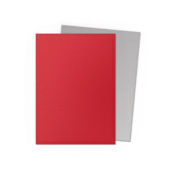 Dragon Shield Sleeves Standard: Matte Dual Crimson & Silver (100)