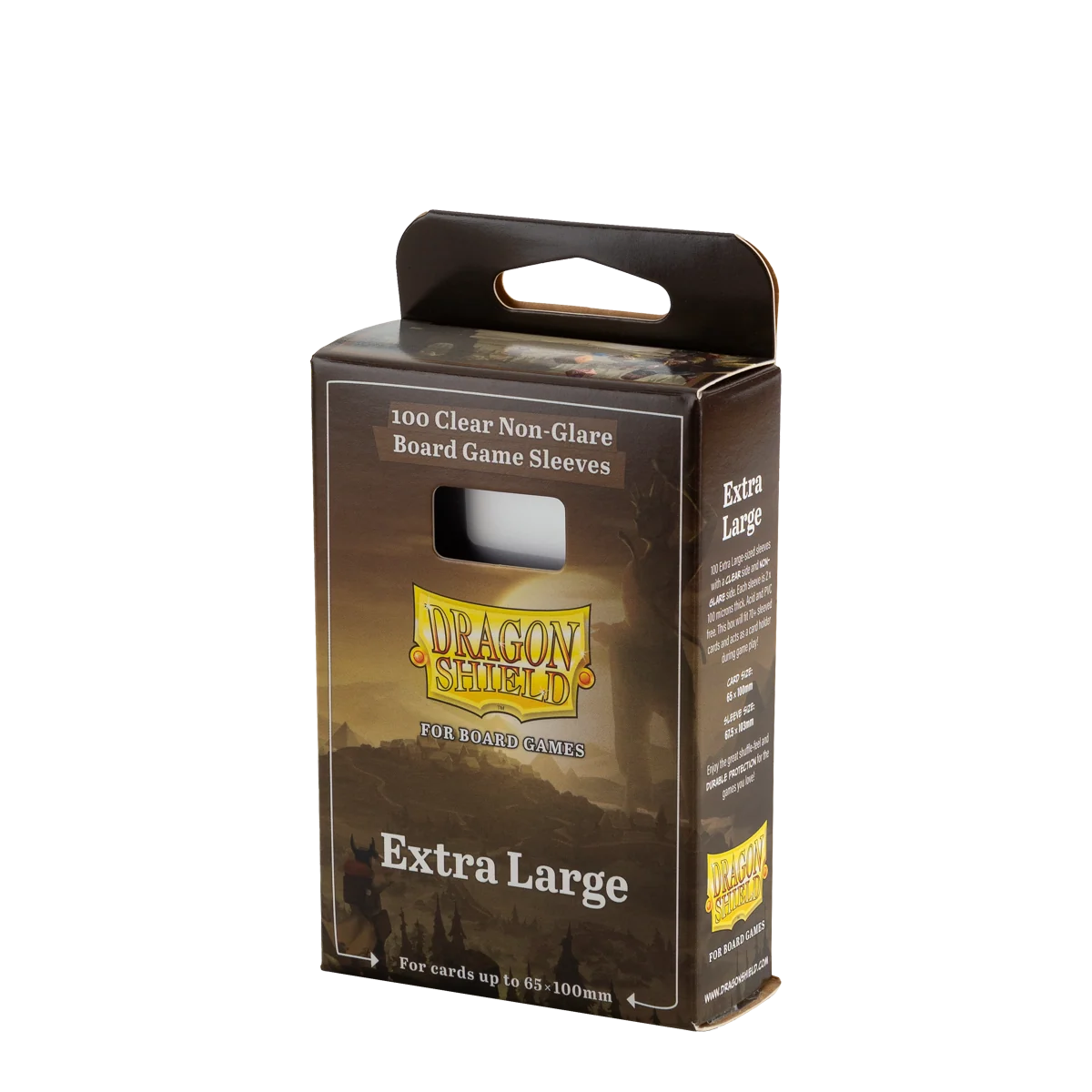 Dragon Shield Sleeves: Board Games - Extra Large Sleeves 65 x 100mm Clear & Non-Glare (100)