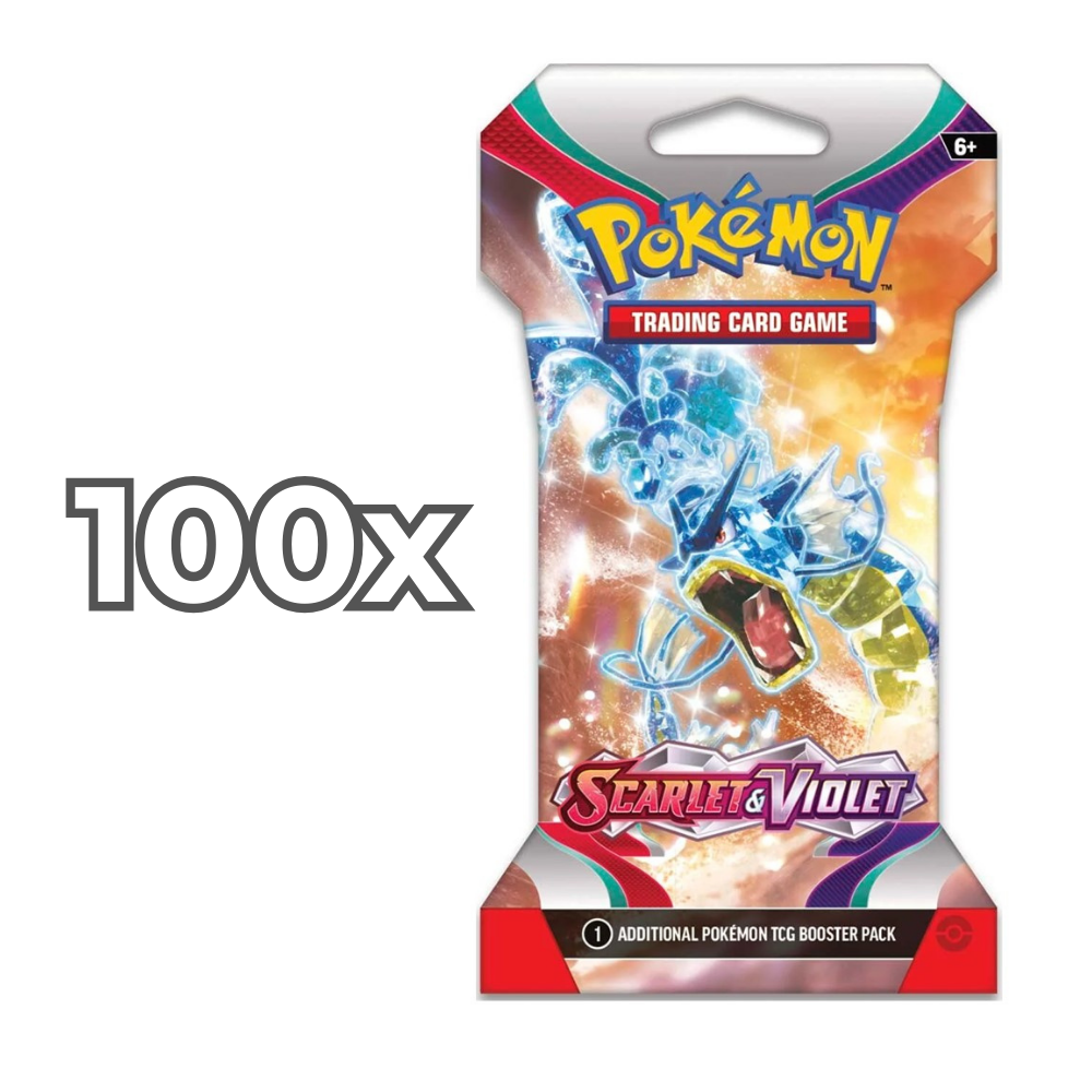 Pokemon: Scarlet &amp; Violet | 100 Sleeved Boosters