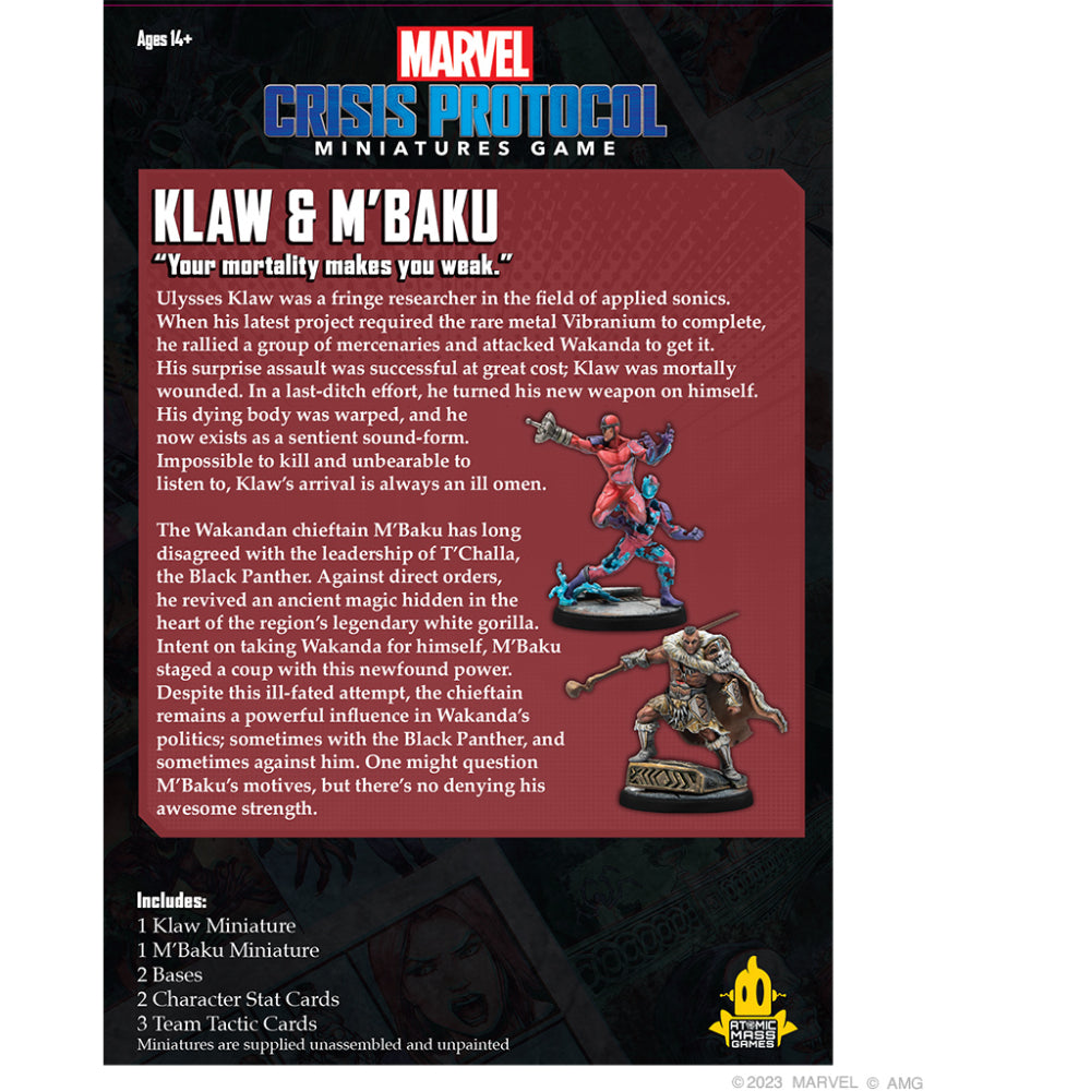 Marvel Crisis Protocol - Klaw &amp; M&#39;Baku