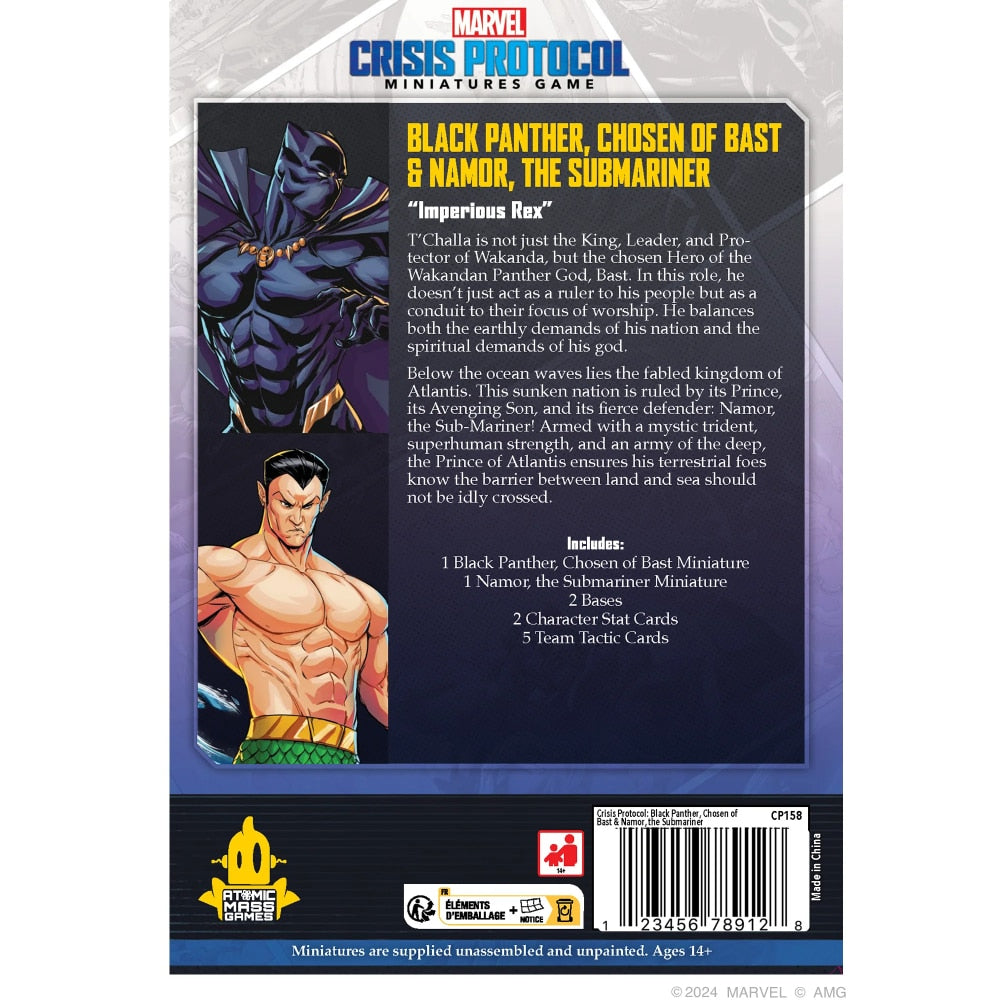 Marvel Crisis Protocol -Black Panther,Chosen of Bast &amp; Namor