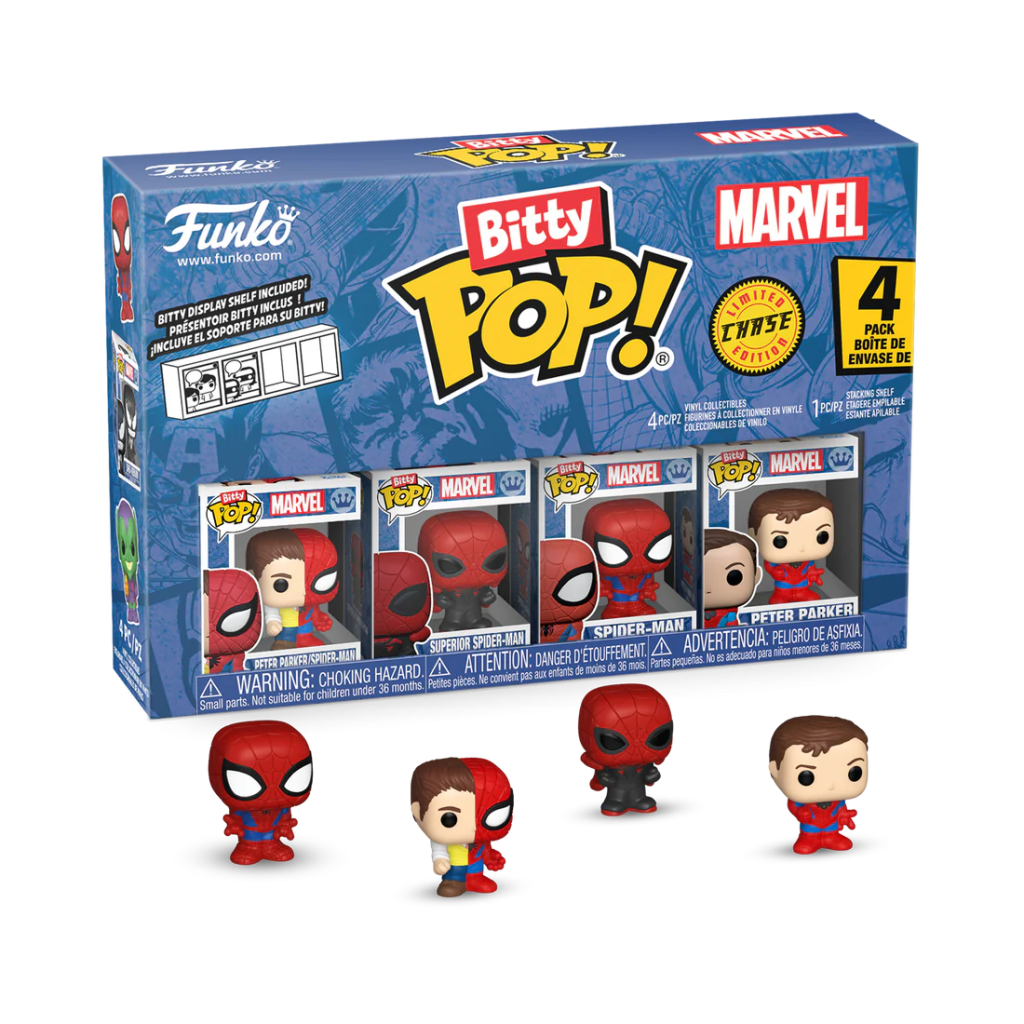 FUNKO BITTY POP!:Spider-Man - Peter Parker Split 4 Pack