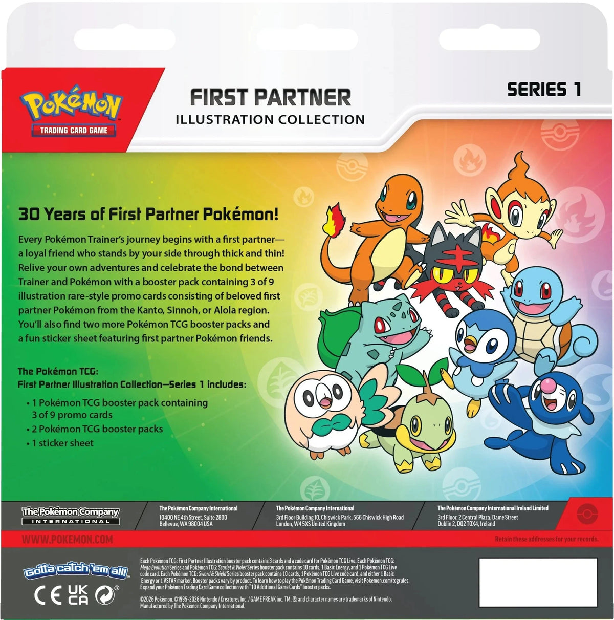 Pokemon TCG: Pokemon First Partner Illustration Collection - Series 1