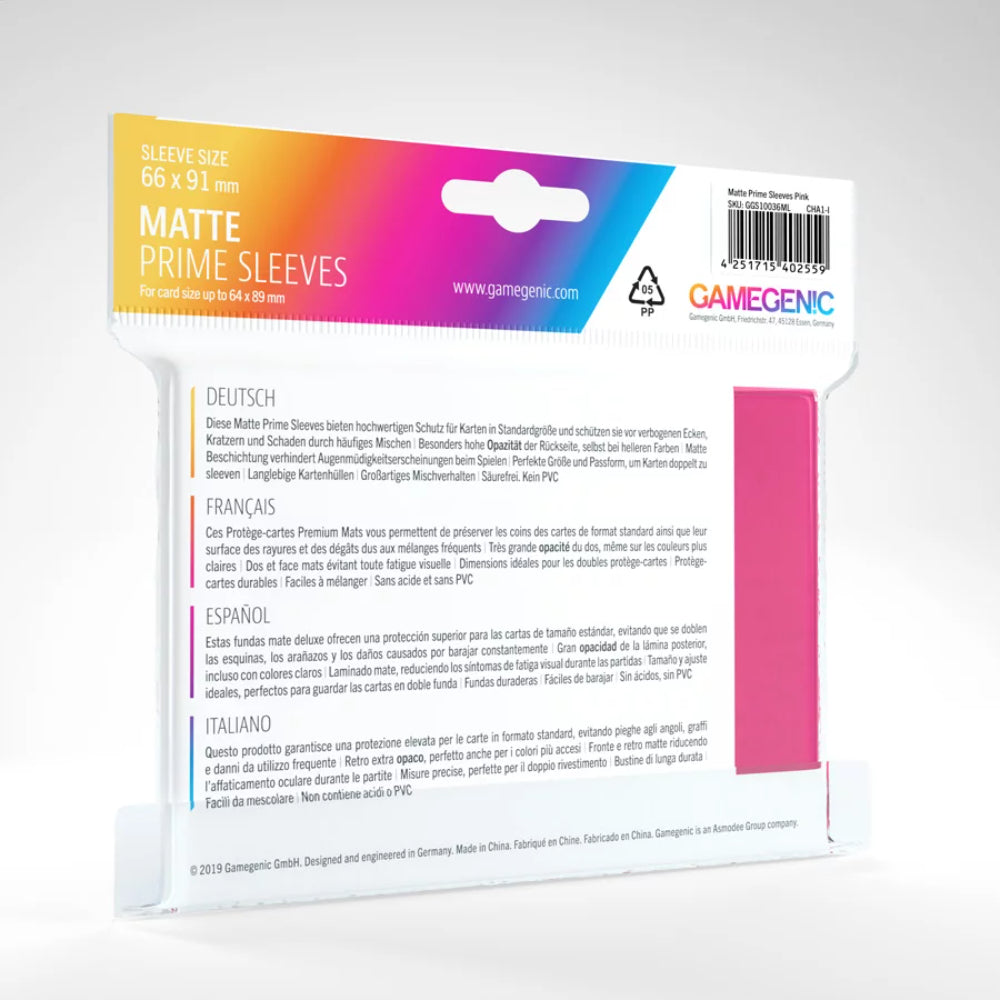 GameGenic - MATTE Prime Sleeves: Pink (100)