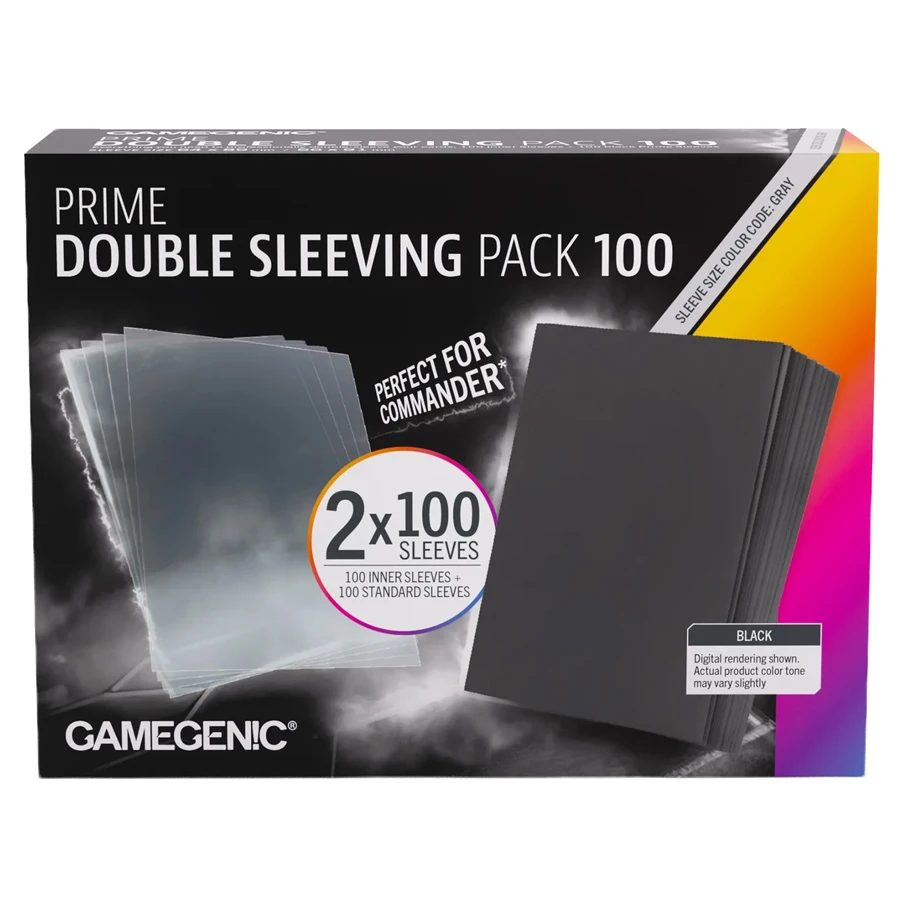 GameGenic - Prime Double Sleeving Pack: Black (100)