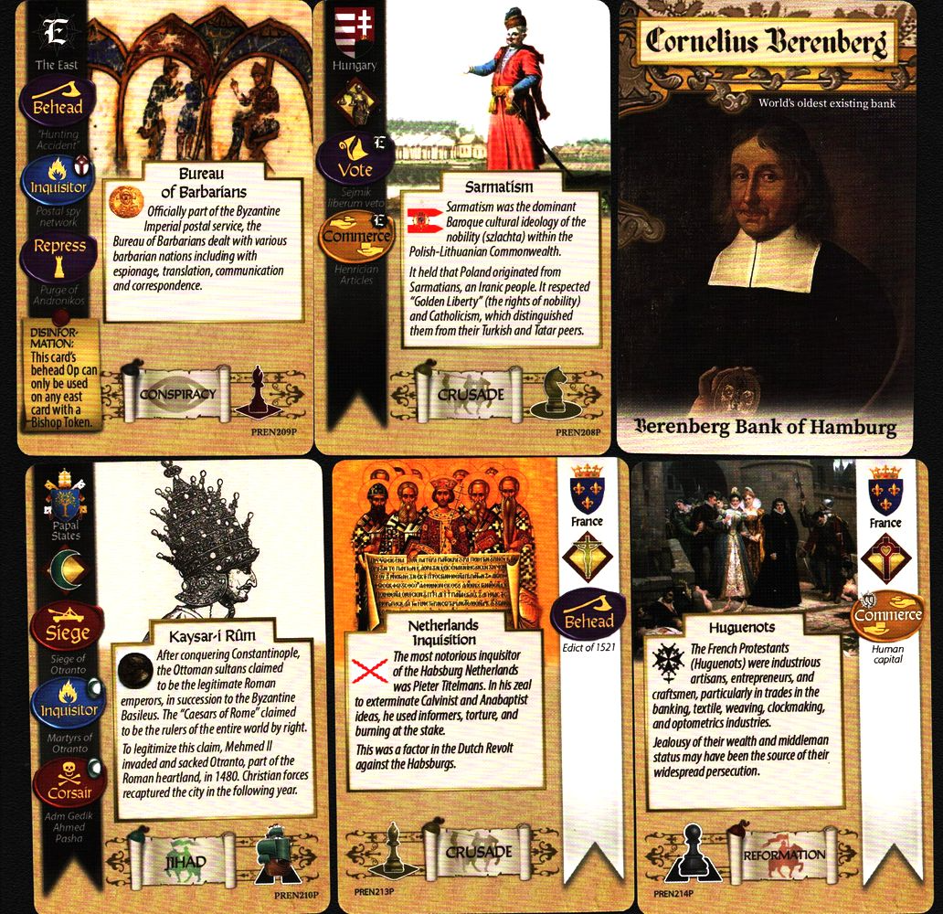 Pax Renaissance: Age of Reformation Promo Cards