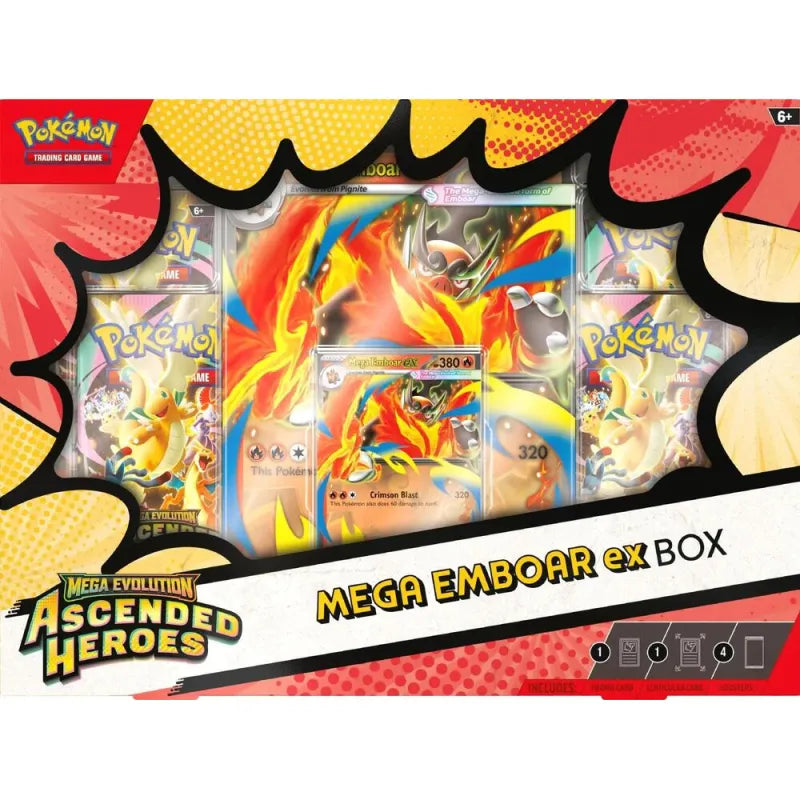 Pokemon: Mega Evolution - Ascended Heroes: Mega Emboar ex Box