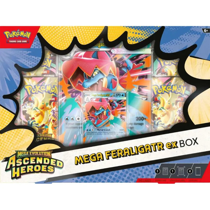 Pokemon: Mega Evolution - Ascended Heroes: Mega Feraligatr ex Box