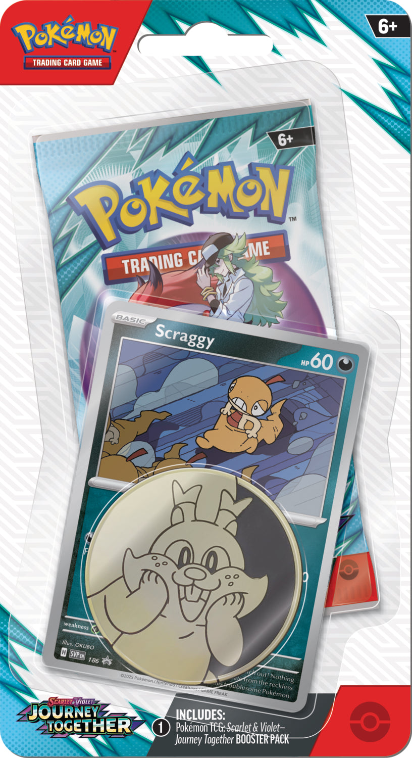 Pokemon TCG Scarlet Violet - Journey Together Blister - Scraggy - Level Up Store Pokemon TCG Scarlet Violet - Journey Together Blister - Scraggy - Level Up Store