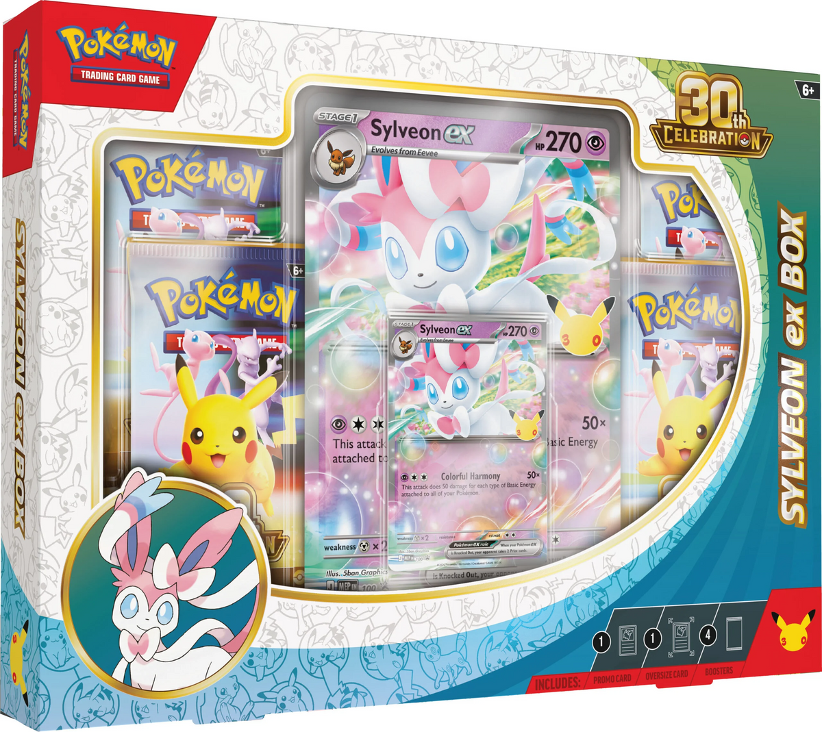 Pokemon TCG: 30th Celebration ex Box | Sylveon ex