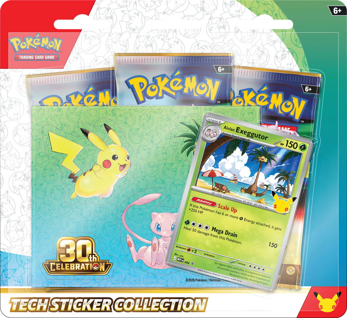 Pokemon TCG: 30th Celebration Tech Sticker Collection | Alolan Exeggutor