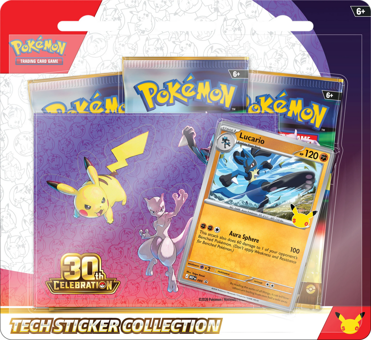 Pokemon TCG: 30th Celebration Tech Sticker Collection | Lucario