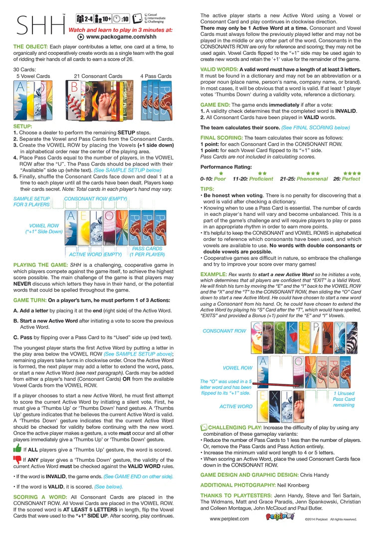 SHH: A Silent Co-op Word Game (Mini Game)