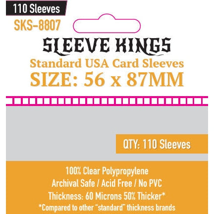 Sleeve Kings | Standard USA Card Sleeves (Size 56 x 87 mm)