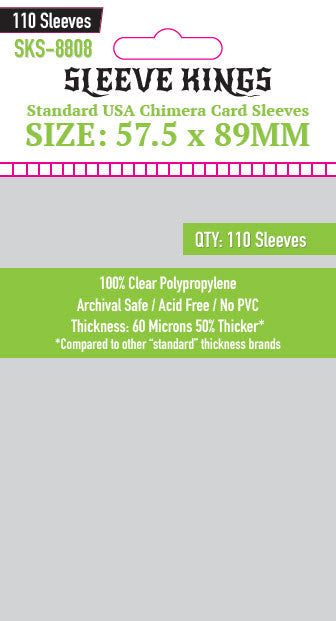 Sleeve Kings | Standard USA Chimera Card Sleeves (Size 57.5 x 89 mm)
