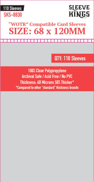 Sleeve Kings | WOTR Compatible Card Sleeves (Size 68 x 120 mm)