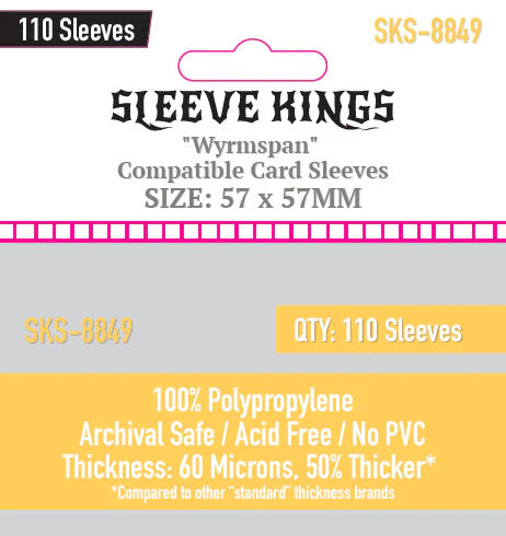 Sleeve Kings | Wyrmspan Compatible Card Sleeves (57 x  57mm)