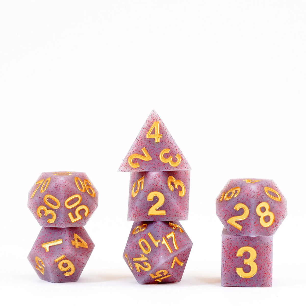 Volcanic Soot - 16mm Sharp Edge Silicone Dice Set