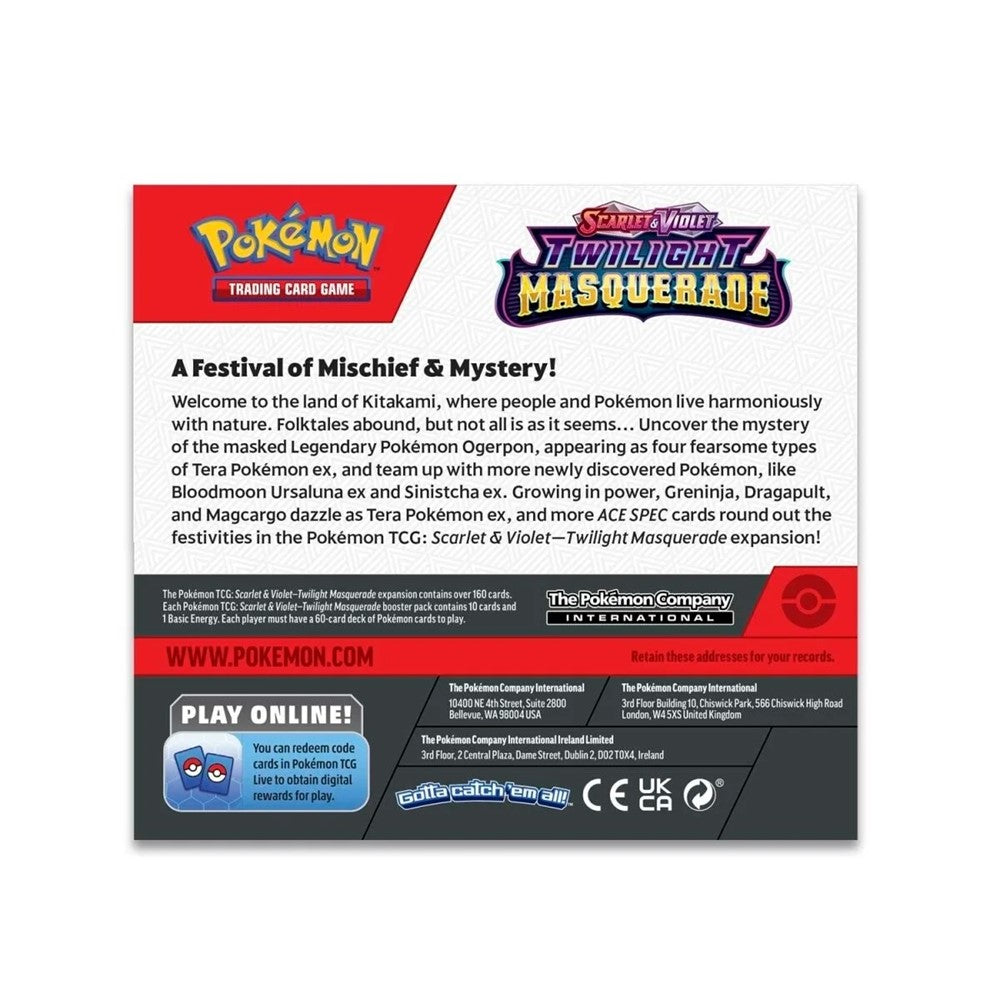 Pokemon TCG Scarlet Violet - Twilight Masquerade Booster Box