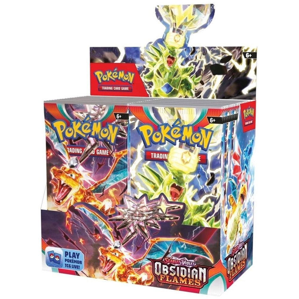 Pokemon Scarlet and Violet | Obsidian Flames Tagged "Booster Box" - Level Up Store Pokemon Scarlet and Violet | Obsidian Flames Tagged "Booster Box" - Level Up Store