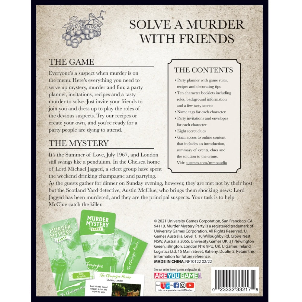 Murder Mystery Party Game - The Champagne Murder