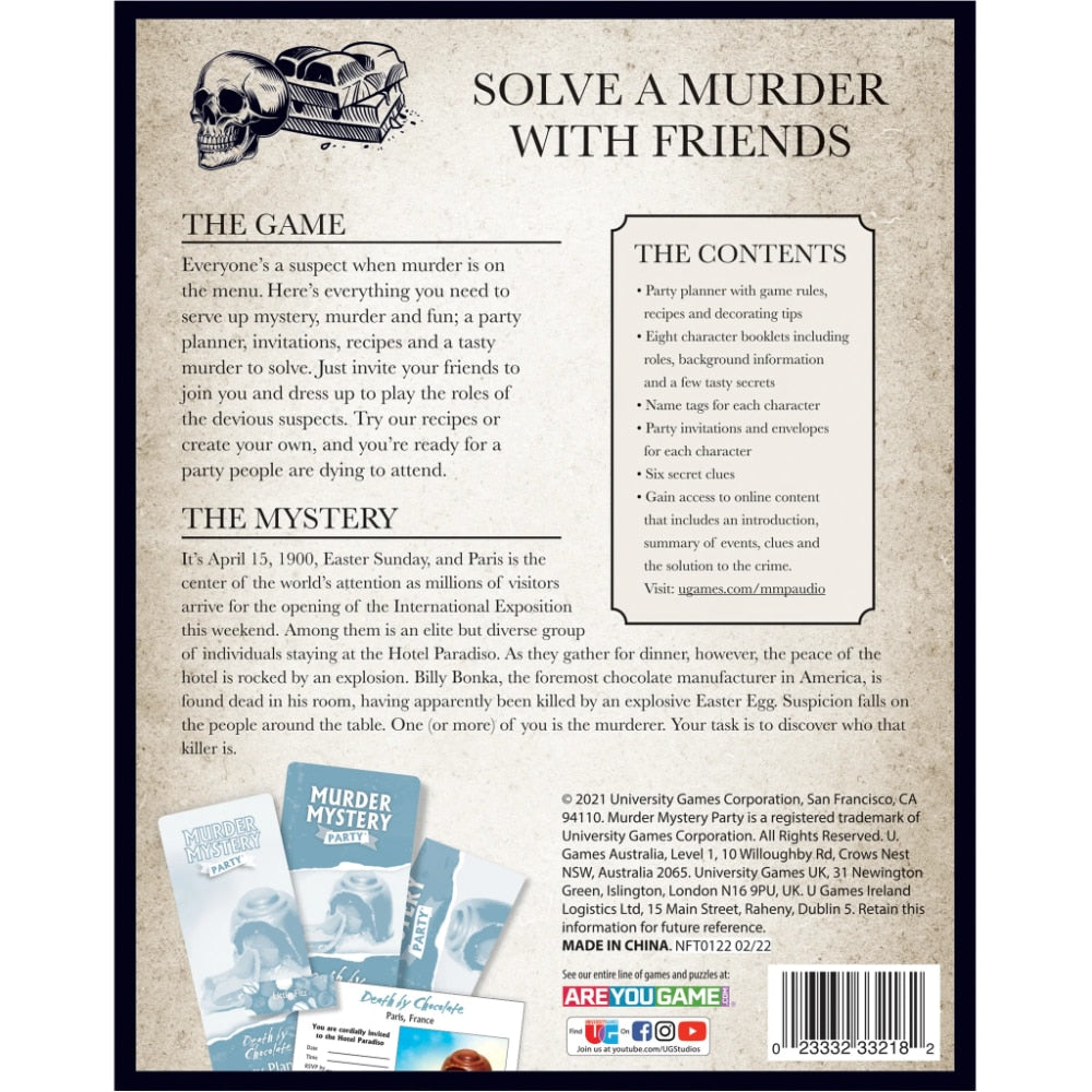 Murder Mystery Party Game - Death by Chocolate