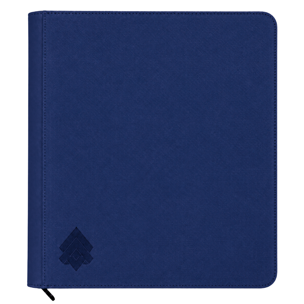 Level Up 12 Pocket Zip Card Binder | Diamond Series | 480 cards | Midnight Blue