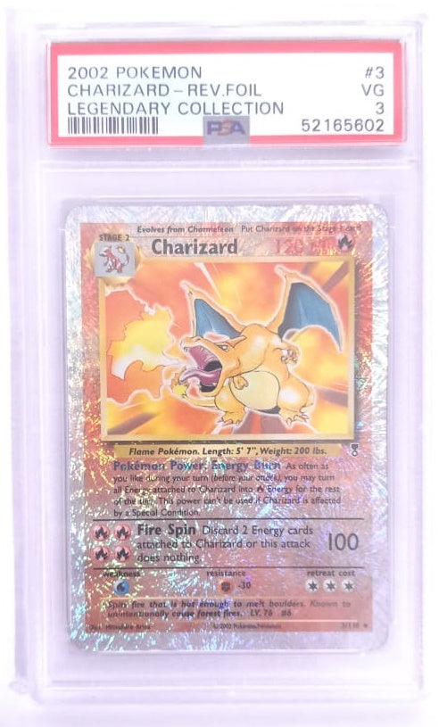 Graded Card | Charizard | Legendary Collection Reverse | PSA 3
