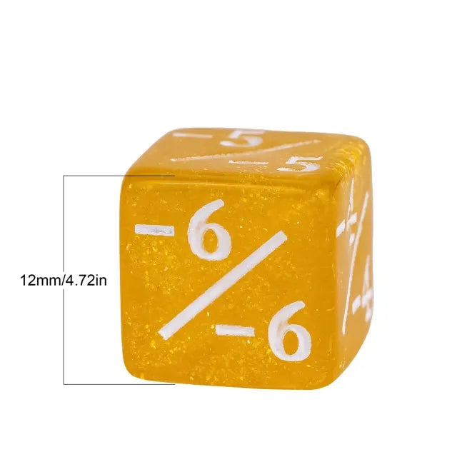 Level Up Dice | D6 12mm Negative Counters | Yellow | 10 Dice