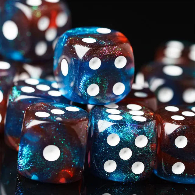 Level Up Dice | 16mm D6 Galaxy Dragon Scale | 12 Dice