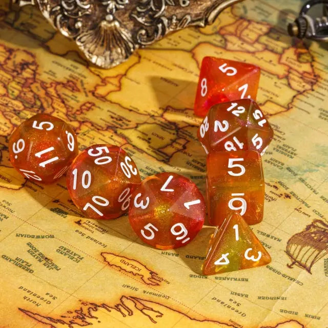 Level Up Dice | Twin Colours | Orange Green