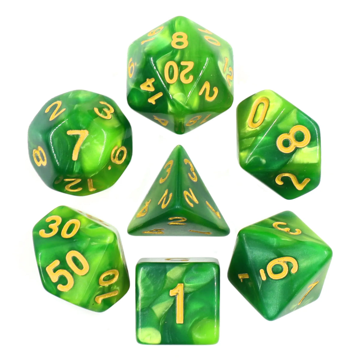 Green Color Blend Dice