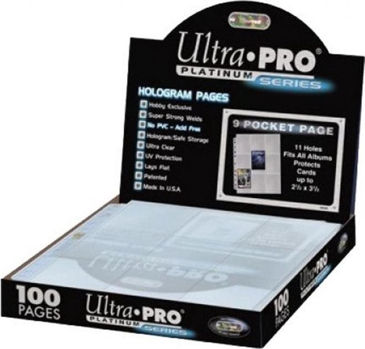 Ultra Pro 9 Pocket Pages Platinum | 100 pack