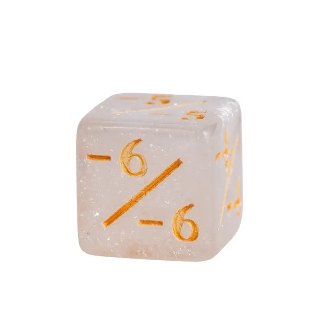 Level Up Dice | D6 12mm Negative Counters | White | 10 Dice