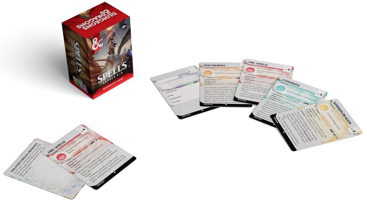 Dungeons & Dragons: Reference Cards - Spells: Levels 4-5