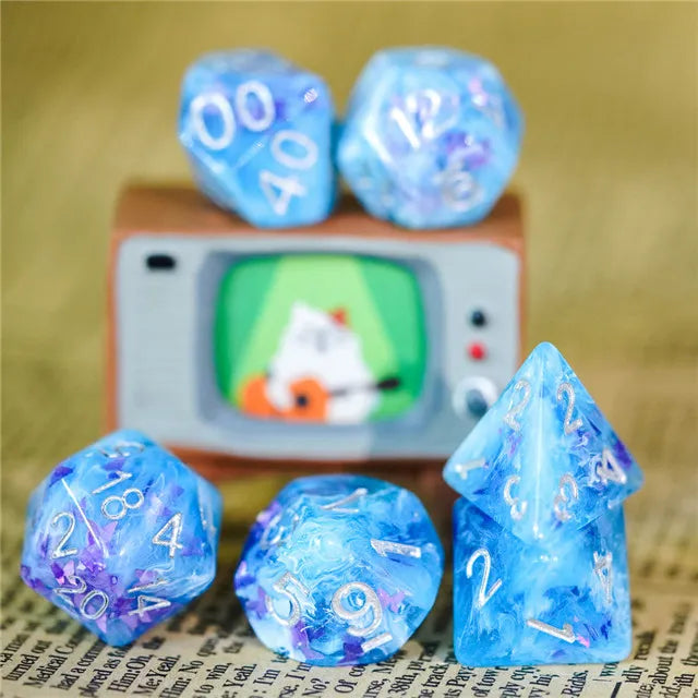 Level Up Dice | Butterfly | Blue White