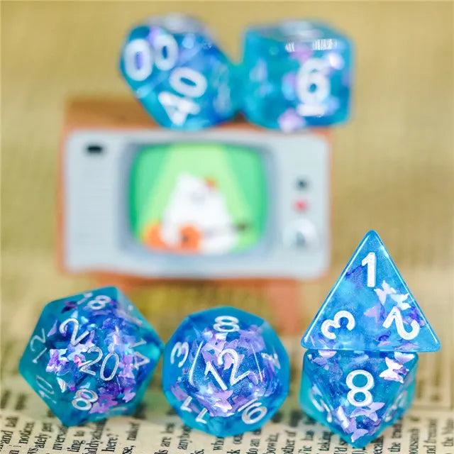 Level Up Dice | Butterfly | Blue Green