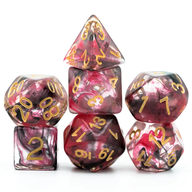 Level Up Dice | Smokey Swirl | Red Black