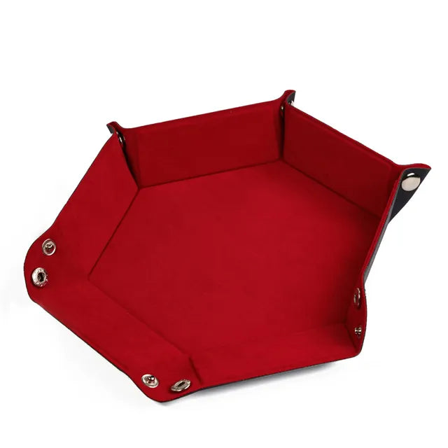 Foldable Dice Tray | Velvet | Red