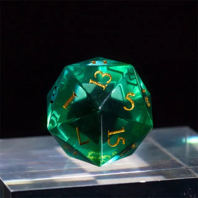 Level Up Premium Dice | Colorful Glaze Glass | Green