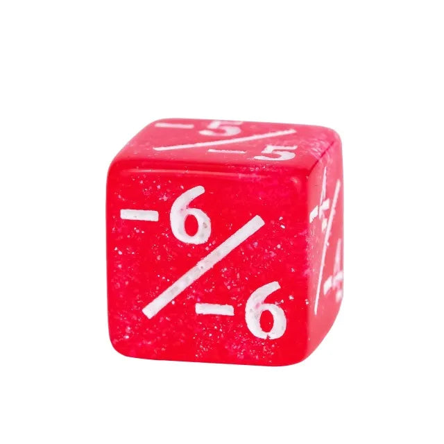 Level Up Dice | D6 12mm Negative Counters | Pink | 10 Dice