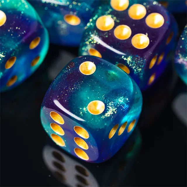 Level Up Dice | 16mm D6 Galaxy Turmoil | 12 Dice