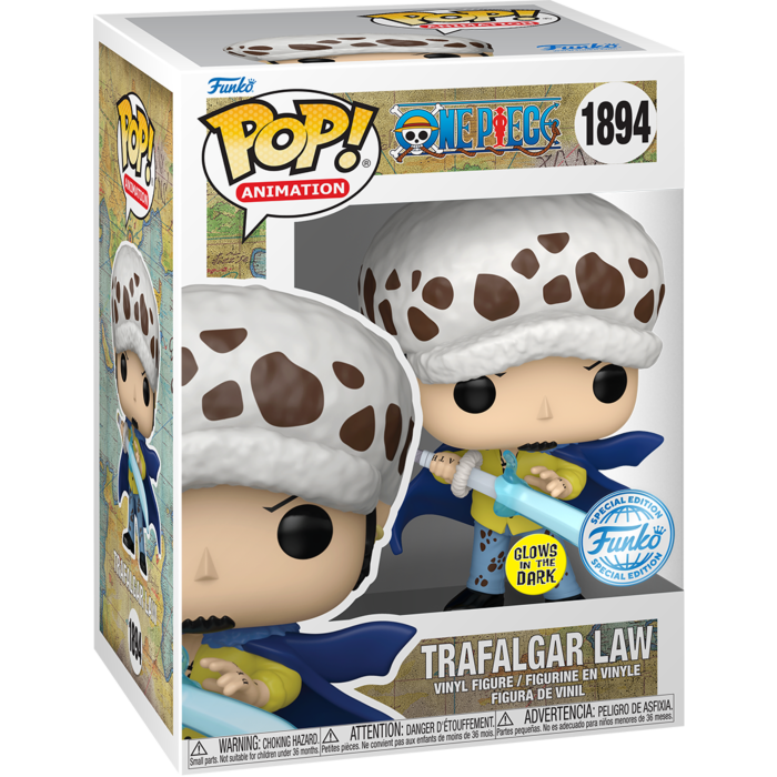 FUNKO POP!:One Piece - Trafalgar Law with Blue Anesthesia (Glow in the Dark) (Special Edition)