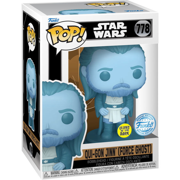 FUNKO POP! Star Wars: Qui-Gon Jin - Force Ghost (Glows-in-the-Dark) (Special Edition)