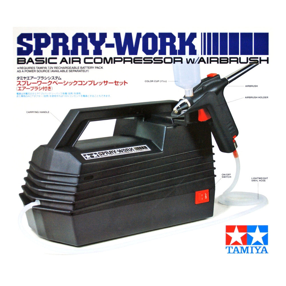 Tamiya | Spray-Work Compressor and Airbrush