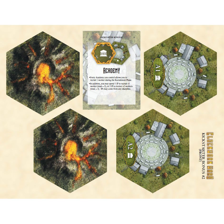 Clockwork Wars Academy and Volcano Hex