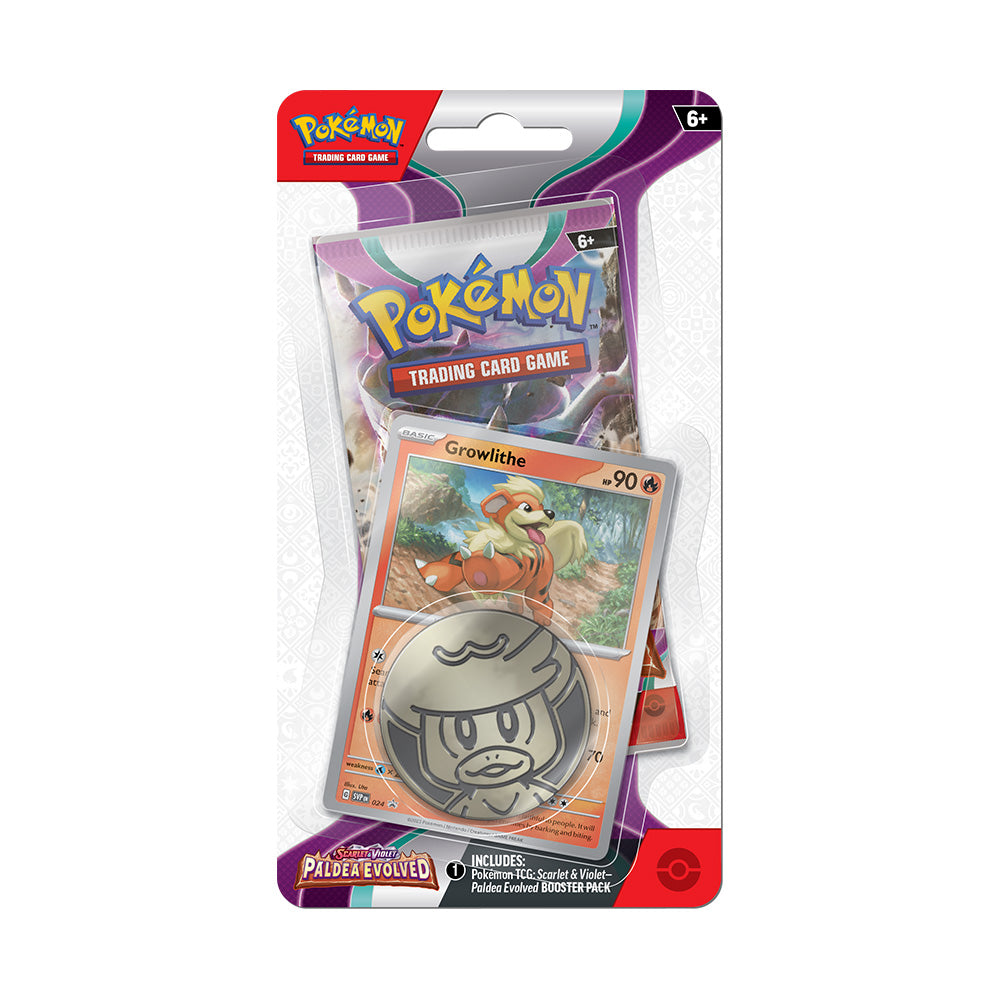 Pokemon: Scarlet & Violet | Paldea Evolved | Checklane Blister | Growlithe